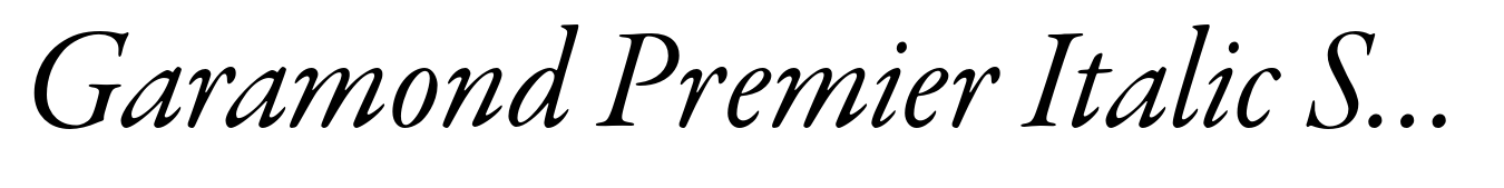Garamond Premier Italic Subhead